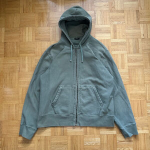 Vintage J.Crew zip hoodie Olive Green Washed Size Large